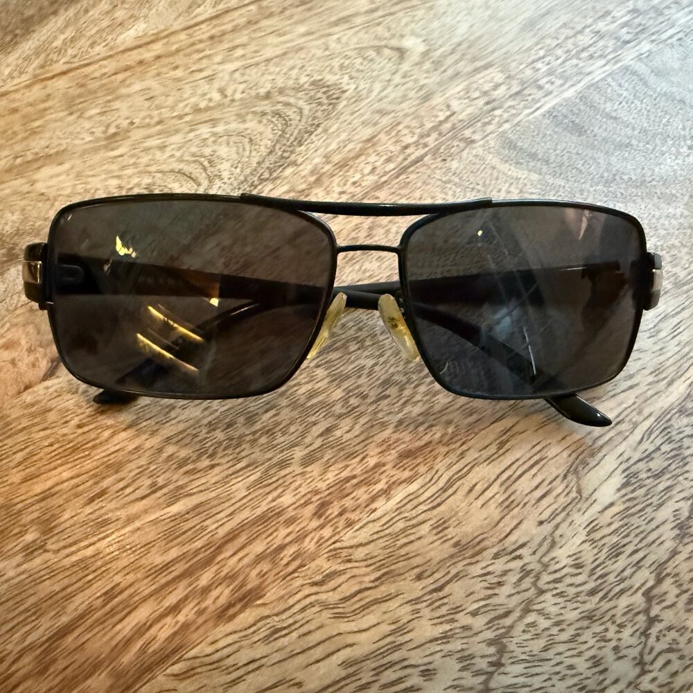 RARE Prada vintage sunglasses, circa 2000s-era luxury styling, black frame /lens